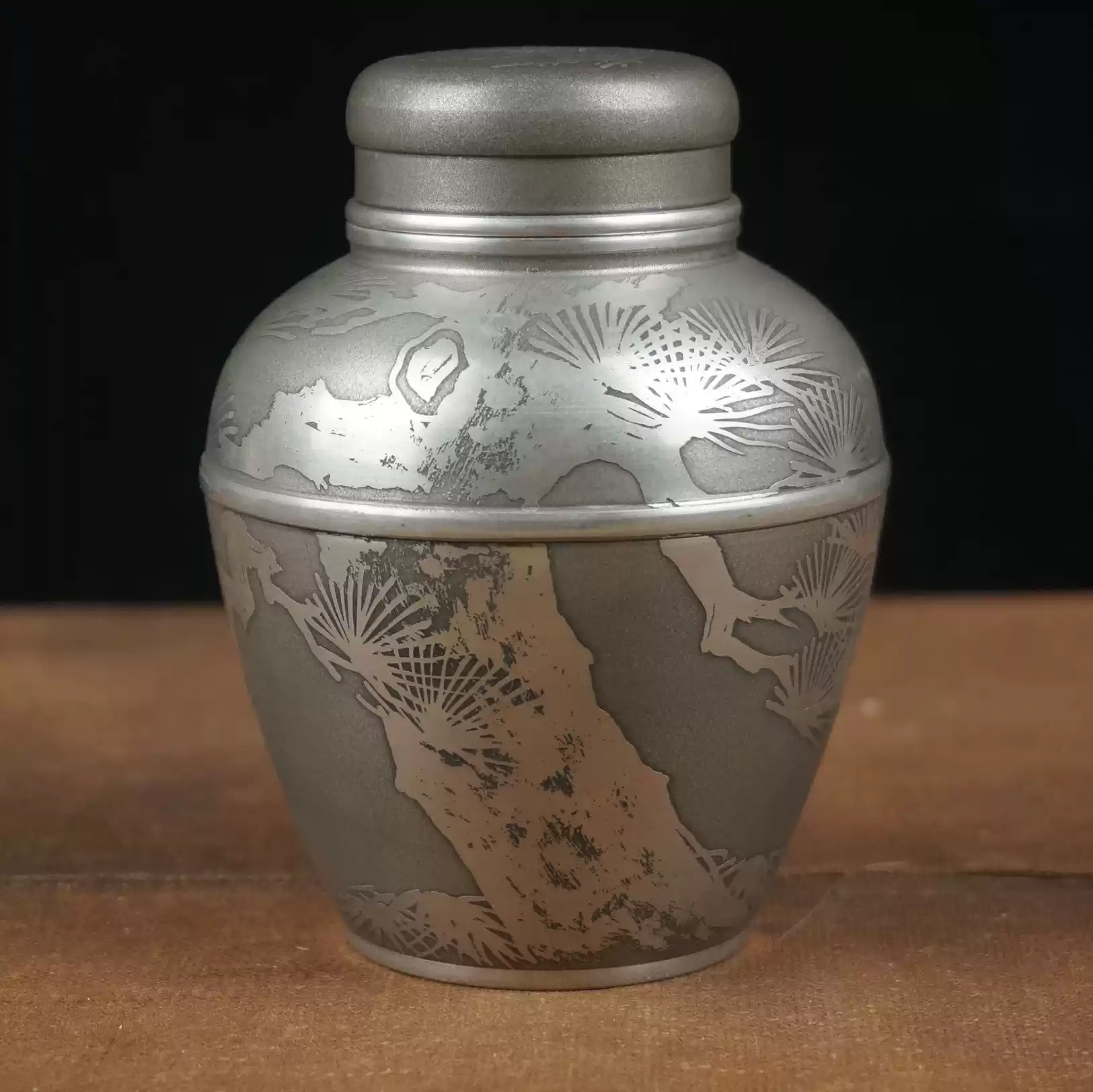 乾茂號造 錫製茶壺 重量：248g ○ 茶入 茶心 茶道具 茶器 本錫 精錫