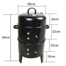 Outdoor Grill charcoal household stove smoker field barbecue double grill padded skewer stove
