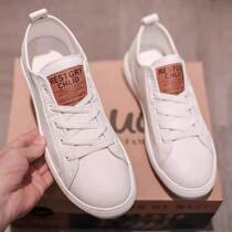 2022 New Spring Headlayer Bull Leather Men Casual Shoes Breathable 100 Hitch Fashion Trendboard Shoes Little White Shoes