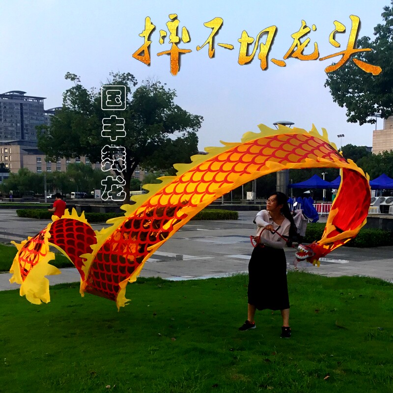 Single Empty Bamboo Dragon Lamp Thrower Solid Dragon Head Weight Loss Color Ribbon Dragon Seniors Fitness Dance Dragon Square Dance Dragon Ribbon Dragon
