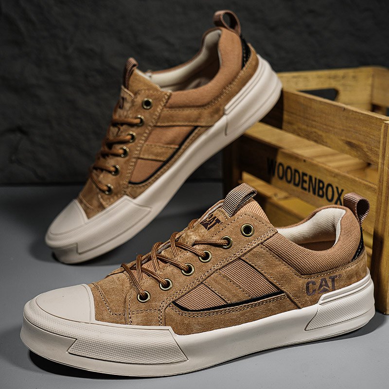 Spring and Autumn Breathable British Style Versatile Carter Outdoor Casual Sneakers for Men, Wear-Resistant Soft-Soled Lightweight Sports Shoes