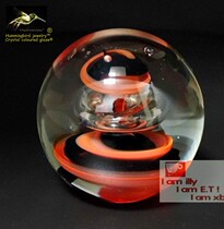 Bookcase jewelry gift car head crystal ball glass ornaments diameter 7-8cm red glass ball series