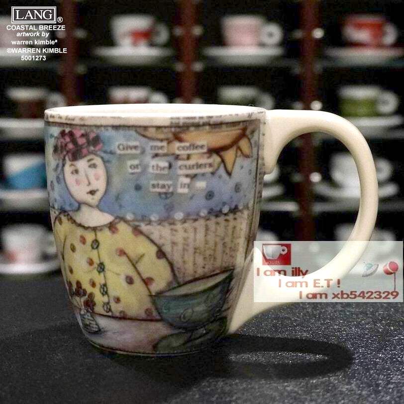 United States Original Single LANG Small Number of Iron Cups Latte Milk Painted Accompanying Cup Little Mark Coffee Cup Woman
