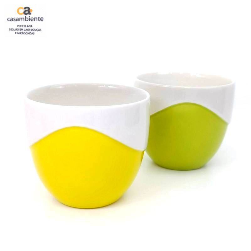 Fashion Ice Cream Salad With Iron Cup Small Latte Mark Cup No-handle PIAZZA Milk Tricolour Coffee Cup