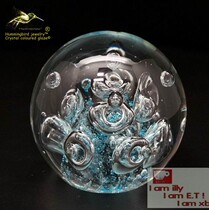 Exquisite bookcase bookshelf glazed decoration car head crystal ball ornaments medium light blue series manager recommended