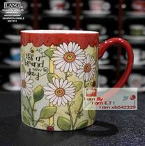 Foreign trade boutique LANG mug Standard American mug Painted cup Daisy coffee cup Handy cup 4