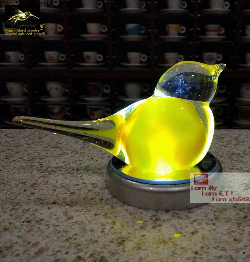 Excellent glass - glazed furniture loop - up bookcase ornaments glass gift light - glazed birds