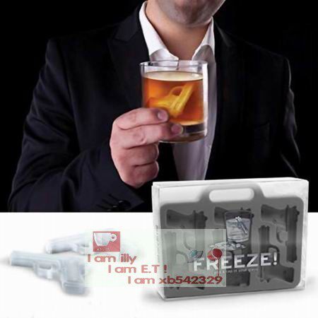 Curious shape silicone ice sheet pistol - like icy - taste ice box food grade silicone material ice box