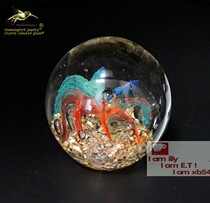 Exquisite bookcase bookshelf glazed decoration car head crystal ball ornaments colorful Gold Series store manager recommended