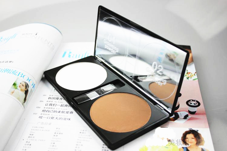 Authentic Ling point hai màu khả năng sửa chữa bột ba chiều sửa chữa bóng tối bóng tối kết hợp bóng nổi bật phấn phủ loreal infallible 24h
