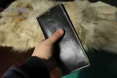 Long version of wallet wallet wallet tanned cowhide hand-made increased thickening of ten thousand yuan banknotes 12 cards