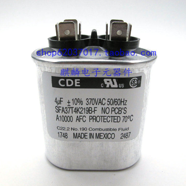 CDE SFA37T4K156B-F 370V 4UF 370VAC is a new imported elliptic capacitor with infinite aluminum shell