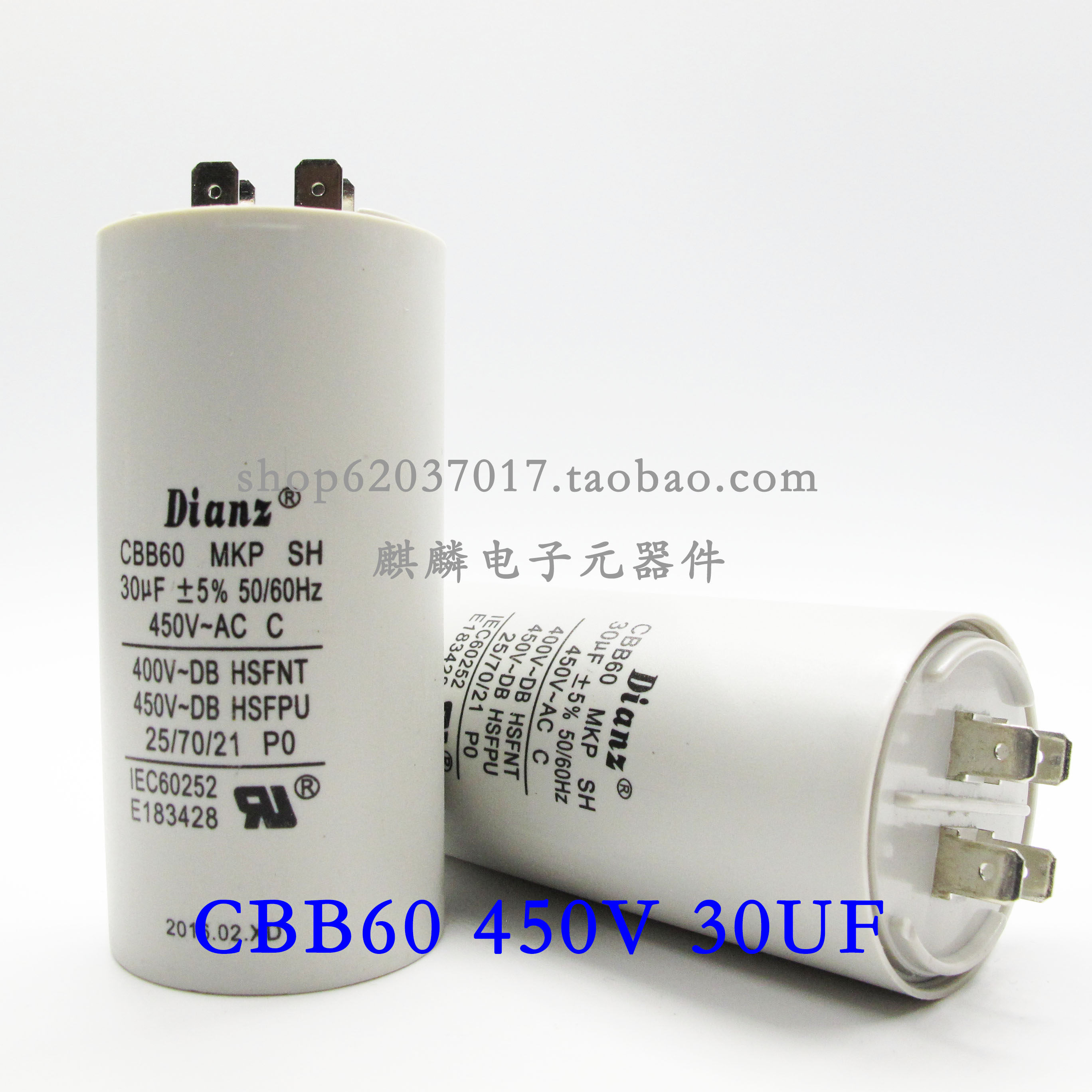CBB60 CBB60 450V30UF 30UF450V 450V 30UF450V 30UF Motor air conditioning operation capacitor