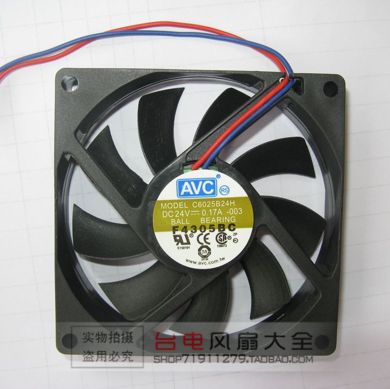 AVC 8015 8CM 8CM 24V 24V 17A 0 17A converter double ball bearing heat dissipation fan 3200 turn