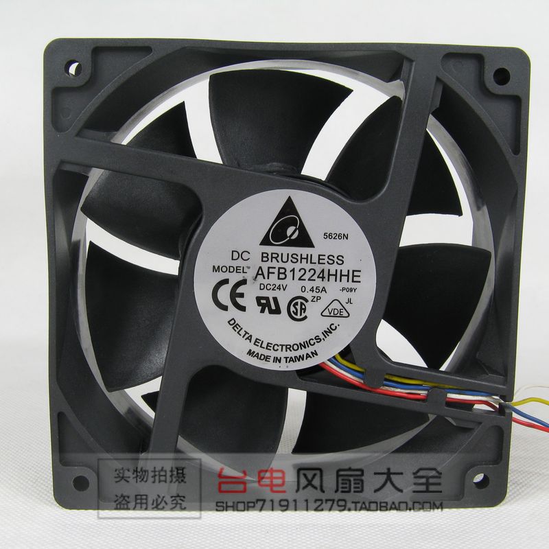 New Delta 12038 12CM 24V Dual Ball Fan Fan AFB1224HHE