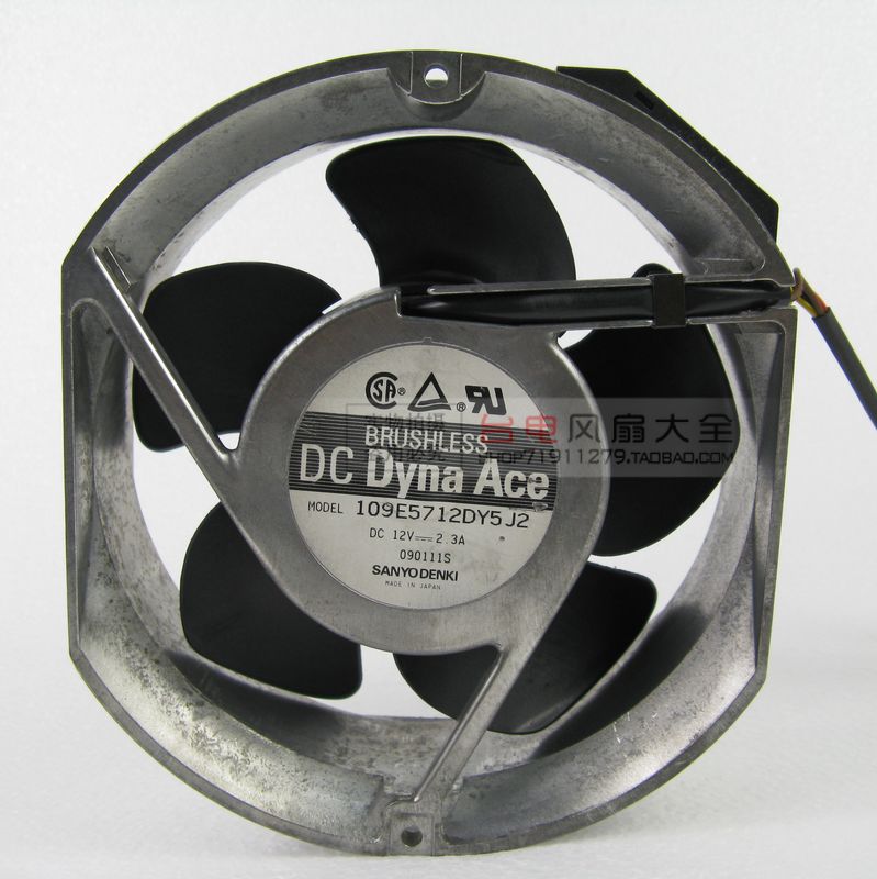 Sanyang 17251 109E5712DY5J2 12V 2 3A High Speed Aluminum Box Cooling fan