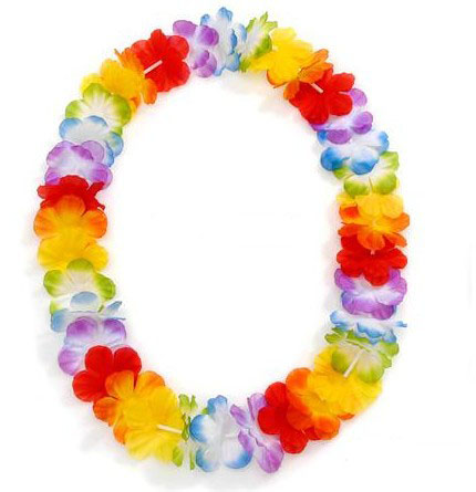 Hawaii colorful wreath Hawaii silk flower beach hula dance accessories Whole person wedding school games Chest ring neck ornament