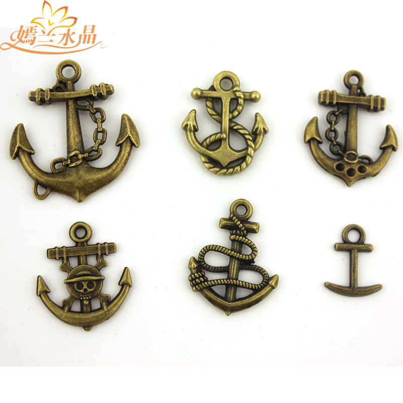 DIY ornament Material accessories Retro handmade strings Beads Boat Anchors Orientation Rudder Set Hang Accessories for small ornaments Trineland New