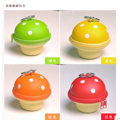 3D Mushroom Zero Money Bag Hard Shell Loose Wallet Coin Key Bag Minimalist Traffic Card Bag Birthday for men and women