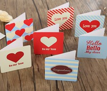 Creative love three-dimensional Tanabata Valentines Day greeting card Thank you greeting card Couple gift small card Thanksgiving blessing card