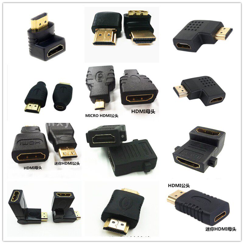 HD HDMI to Micro HDMI public couple to mother to mother to mother connected wire extended head 90 degrees