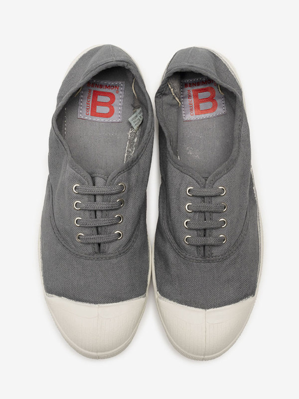 Bensimon Gray Lace-Up Classic Versatile Casual Sneakers Women's Canvas Shoes Bensimon Gray Lace-Up Classic Versatile Casual Sneakers Women's Canvas Shoes