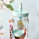 American contigo Condike cold brew cup tritan hi tea little bee daisy cốc sinh viên ống hút chống rò rỉ - Tách