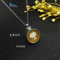 Baby mother fetal hair breast milk souvenir pendant necklace gift sterling silver DIY custom material bag making