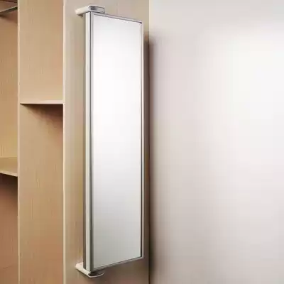 Wardrobe hidden rotation general full-length mirror wall-mounted with shelf built-in multi-function household general full-length