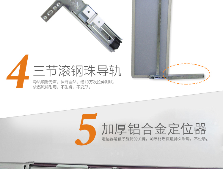 Gương tủ quần áo dài gương gương đẩy đẩy gương xoay gương gấp kính thiên văn lắp gương treo tường - Gương gương để bàn trang điểm