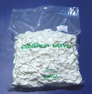 High quality 500g white finger cots latex gloves rubber gloves anti-static finger cots disposable finger cots