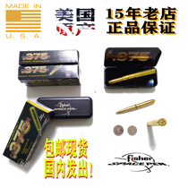 American Fisher Fly Shuttle Point Pen Point 375 Caliber Bullet Brass Atomic Pen Real Bullet Shell Zero Gravity Waterproof