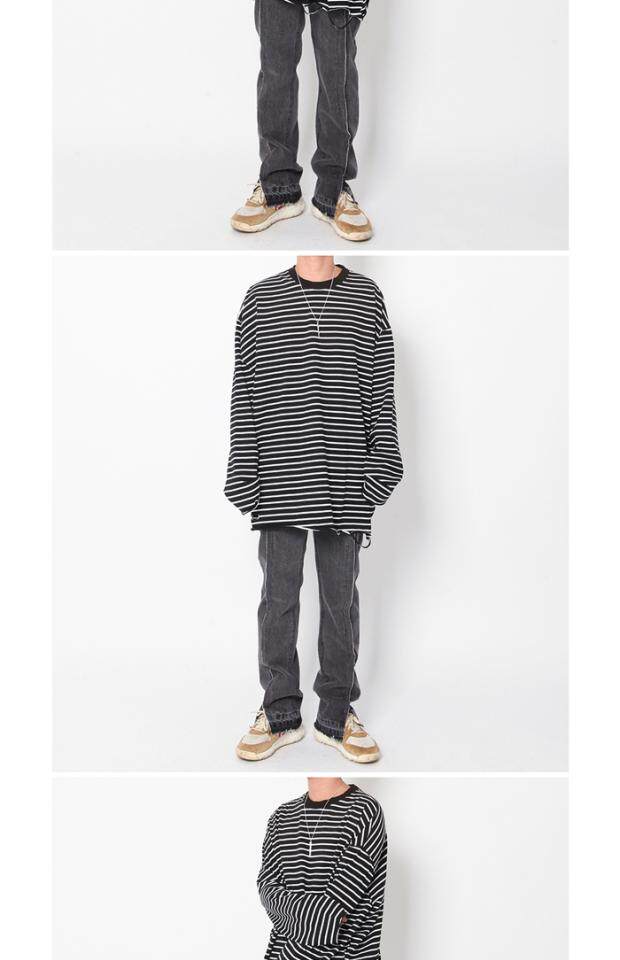 Покупать в южной корее 19SS Grunge Crow длина стороны Манжета T -Frish свитер, Others / Other 