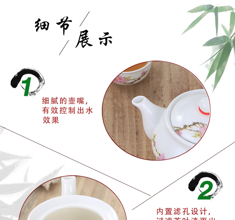 景徳鎮陶磁器急須単壺カンフー茶器トランペットミニハンドル中国式茶器青花磁160 ml,タオバオ代行-チャイナトレーディング