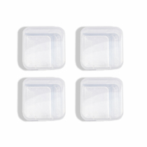 UNAQUE PP material Transparent portable small object storage box(4 pieces)