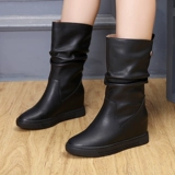 Martens, демисезонные утепленные короткие сапоги на скрытом каблуке, ботинки в английском стиле, из натуральной кожи, 2024 года, подходят для подростков