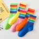 Радужные полосатые носки 5 дублирует