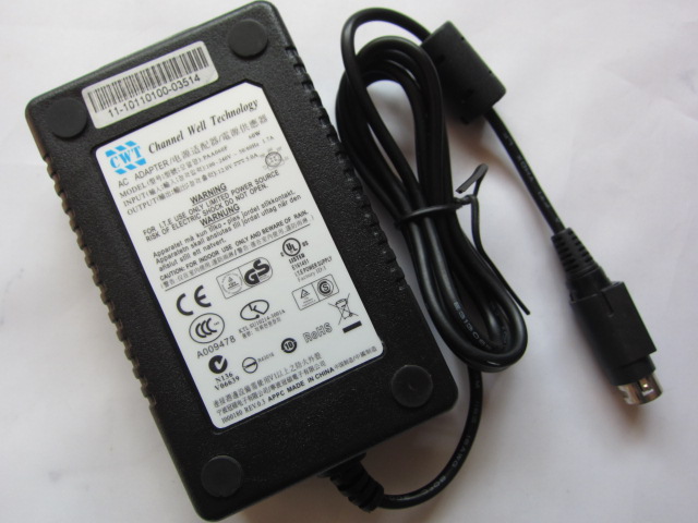 CWT Guanshuo PAA060F 12V5A 60W Haikang DVR Power Adapter 4 Core