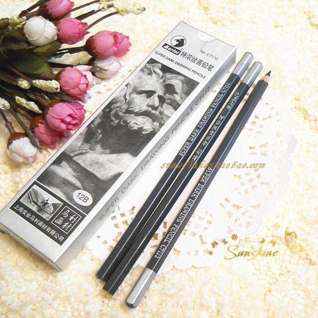 Mali 12B Special Thick Pencil Marley Pencil Sketching Pencil Speed Writing Pencil Drawing Pencil Drawing Pencil