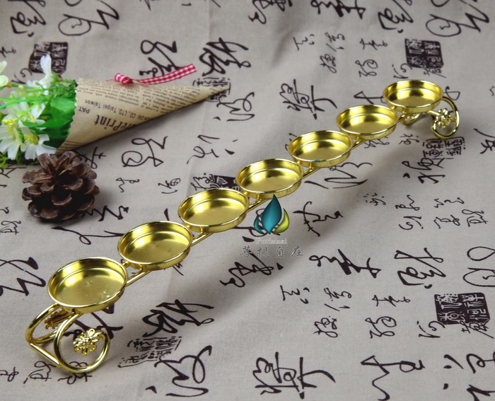 Lotus lamp one word seven-star flower leg butter grains for Buddha lamp holder lotus butter lamp holder candle holder