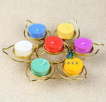 Buddhist supplies Round Seven Stars seven lotus flowers for Buddha ghee for Buddha lamp holder lamp holder home ghee lamp holder home