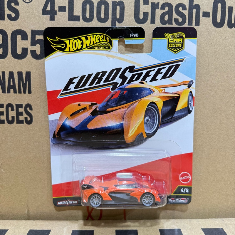 Hot Wheels European Speed Mclaren Car Culture Gold Label Iron Base Rubber Tire Alloy Car Model Jbj78