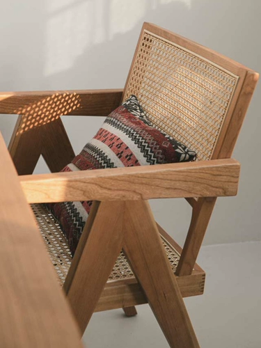 Изысканное мастерство Changdi ins ins net net red -стул вишневый дерево с твердым деревом виноградника Стул Балкон Балкон Стул Северный Кофейн