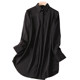 Spanish single ~ high JI sense! Commuting chiffon dress 2022 summer new women's simple shirt style skirt