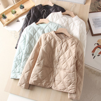 Diamond quilted casual jacket short cotton jacket Diamond quilted casual jacket short cotton jacket