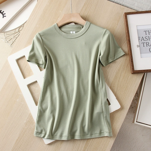 Летняя базовая приятная телу футболка, короткий рукав