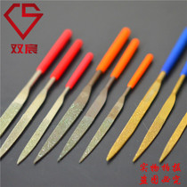 Manufacturer direct sales dual-chen brand diamond file knife type file jade text and play file knife alloy repair mode tool filing tool
