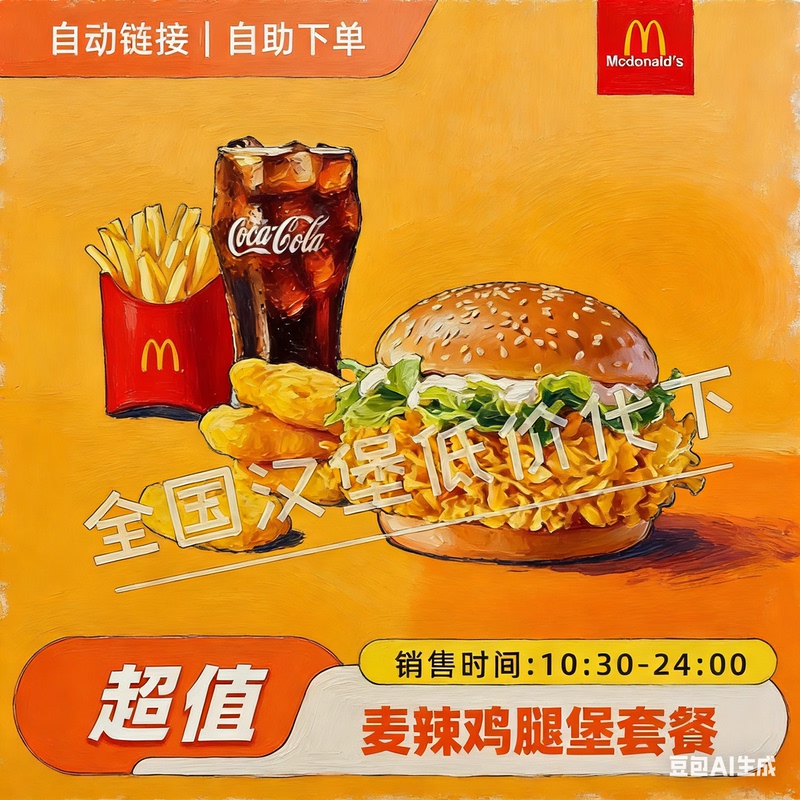Mcdonald's Order Service: Mcspicy Chicken Burger Value Meal, Mcdonald's Hamburger Meal Available Nationwide