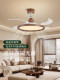 Medieval-Style Invisible Fan Light Led for Bedroom and Dining Room, North American Fas-Grade Walnut Wood, Full Spectrum Eye-Protection Smart Integrated