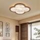Medieval Style Four-Leaf Clover Ceiling Light for Bedroom, Study, Balcony, Walnut Color, Full Spectrum Eye-Protection Led Smart Lighting
